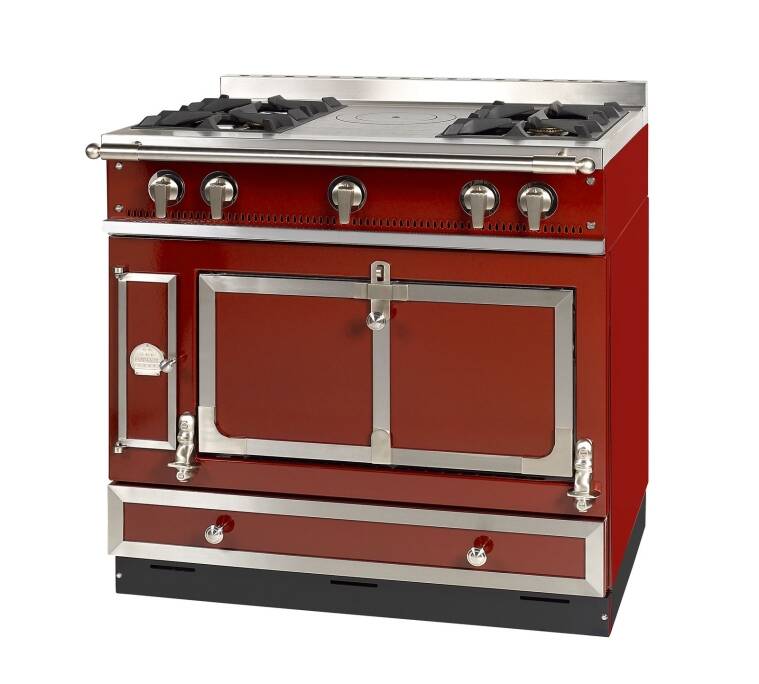 la cornue grand castel 90 bordeaux inox