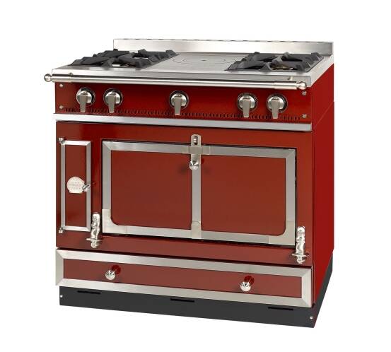 la cornue grand castel 90 bordeaux inox